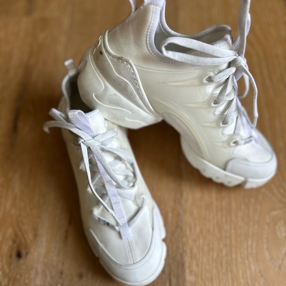 Dior D Connect White Chunky Sneakers - Picture 6 of 13